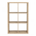 Regał z 6 Przegródkami MDF Beżowy 80cm x 120cm x 30cm