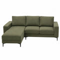 Sofa modułowa L tkanina poliestrowa zielona 230x150x85 cm