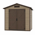 Domek ogrodowy polipropylenowy 256x312x226 cm brązowy